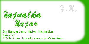 hajnalka major business card